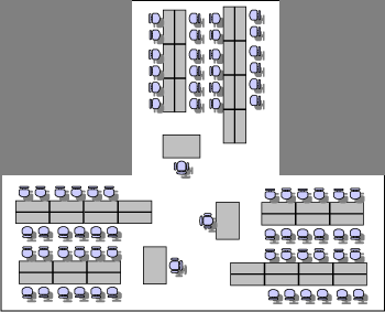 『LNET-334』 3教室 レイアウト